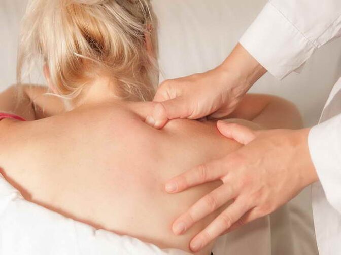 Masaje con osteocondrosis torácica